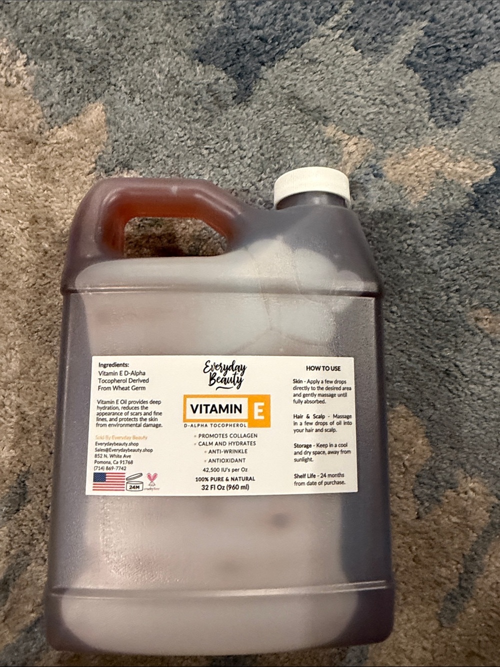 Vitamin E Oil for Kids - Brown - 32 fl oz